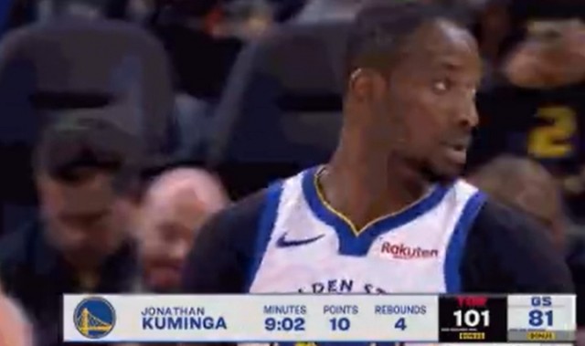 九游娱乐入口-将分差缩小到20分！库明加连续打进2+1 库里替补席鼓掌庆祝